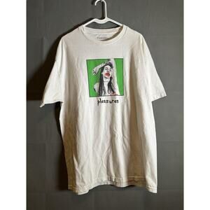 Pleasures Marilyn Manson Shirt Mens Large White Graphic Tee Punk Rock Streetwear
